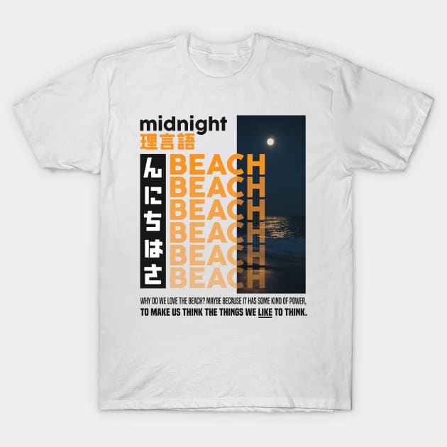 Midnight Beach T-Shirt by Drippn